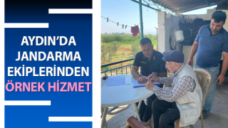 Jandarma ekiplerinden örnek hizmet