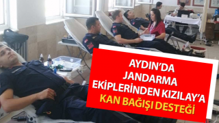 Jandarmadan Kızılay’a kan bağışı desteği