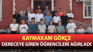 Kaymakam Gökçe dereceye giren öğrencileri ağırladı