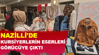 Kurslarda üretilen eserler görücüye çıktı