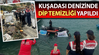 Kuşadası denizinde dip temizliği yapıldı