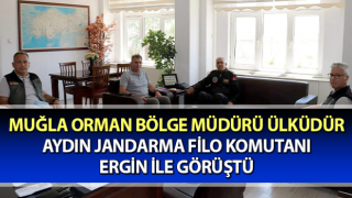 Müdür Ülküdür, Aydın Jandarma Filo Komutanı Ergin ile görüştü