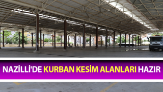 Nazilli'de kurban kesim alanları hazır