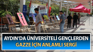 Üniversiteli gençlerin yaptığı resimler sergilendi