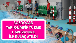 Bozdoğan Yarı olimpik Yüzme Havuzu’nda ilk kulaç atıldı