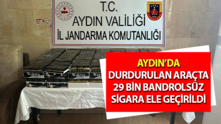 Durdurulan araçta 29 bin bandrolsüz sigara ele geçirildi