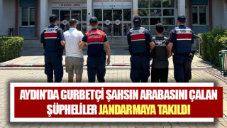 Gurbetçi şahsın arabasını çalan şüpheliler jandarmaya takıldı