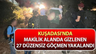 Kuşadası'nda 27 düzensiz göçmen yakalandı