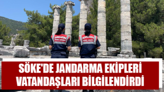 Söke'de jandarma ekipleri vatandaşları bilgilendirdi