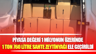 Aydın’da 1 ton 760 litre sahte zeytinyağı ele geçirildi