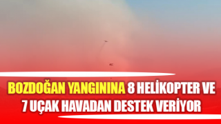 Bozdoğan yangınına 8 helikopter ve 7 uçak havadan destek veriyor