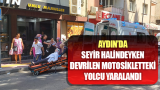 Devrilen motosikletteki yolcu yaralandı