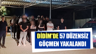 Didim'de 57 düzensiz göçmen yakalandı