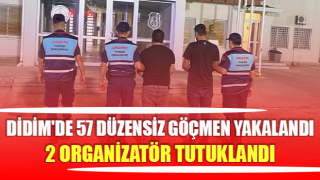 Didim'de 57 düzensiz göçmen yakalandı