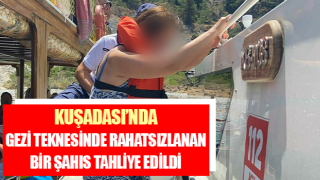 Gezi teknesinde rahatsızlanınca tahliye edildi