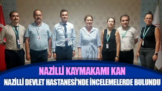 Kaymakam Kan, Nazilli Devlet Hastanesi'nde incelemelerde bulundu