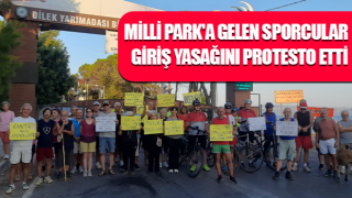 Milli Park'a gelen sporcular, giriş yasağını protesto etti