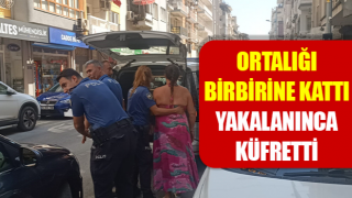 Ortalığı birbirine kattı, yakalanınca küfretti