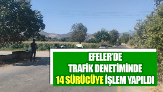 Trafik denetiminde 14 sürücüye işlem yapıldı