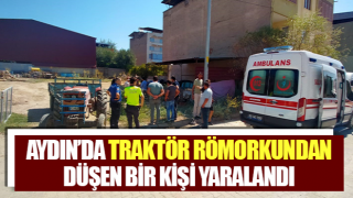 Traktör römorkundan düşen bir kişi yaralandı