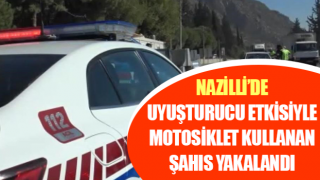 Uyuşturucu etkisiyle motosiklet kullanırken jandarmaya yakalandı